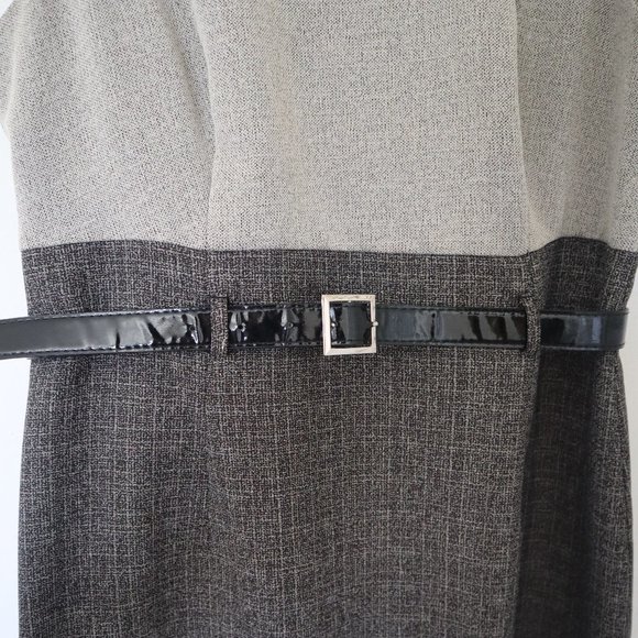 PERCEPTIONS Dress and Long-Line Jacket Set Gray 12 - Picture 7 of 13